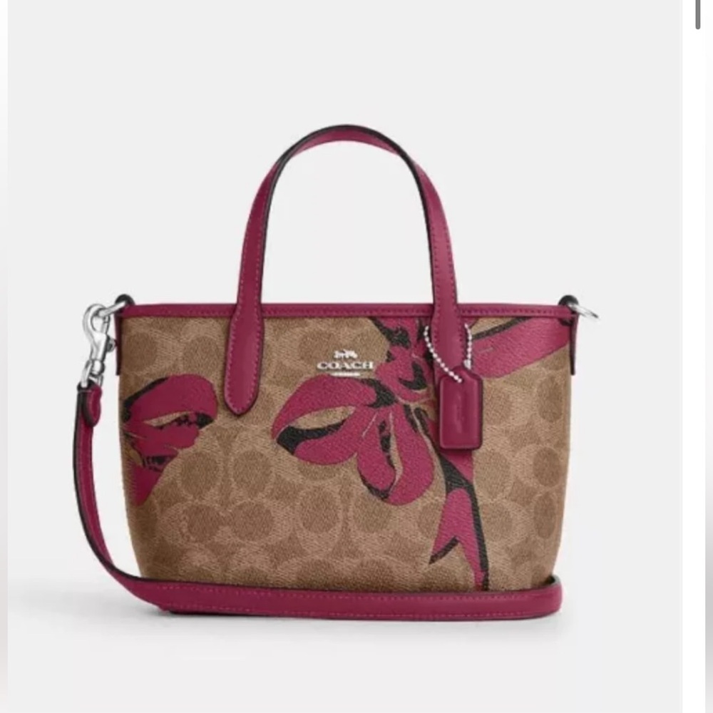 Coach City Mini Tote In Signature Bow